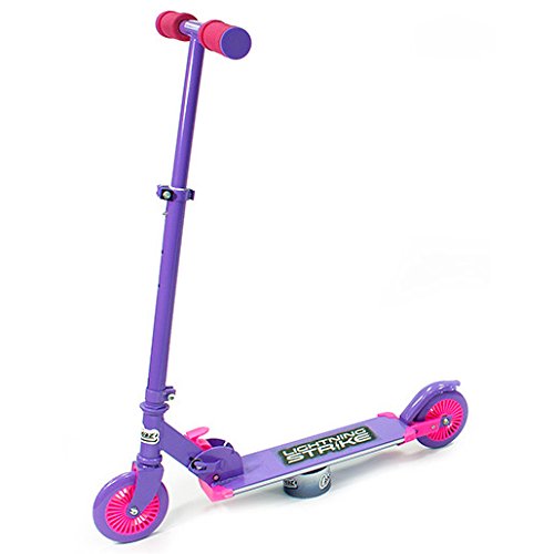 OZBOZZ SV12712 Purple and Pink Lightning Strike Scooter with Motion Activated Lights OZBOZZ SV12712 Purple and Pink Lightning Strike Scooter with Motion Activated Lights