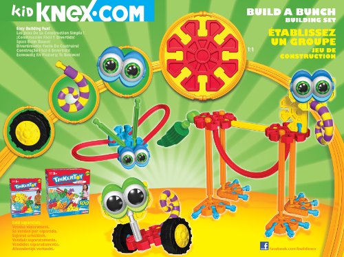 Kid K’NEX Build A Bunch Set for Ages 3+, Construction Educational Toy, 66 Pieces