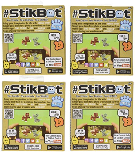 Zing StikBot Pets 4 Pack Assortment