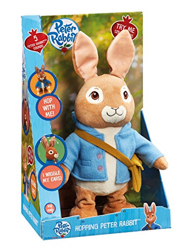 Peter Rabbit PO1438 Talking and Hopping Peter Rabbit Plush Toy