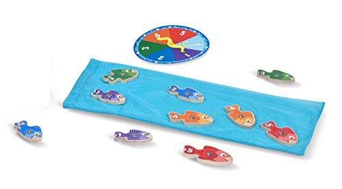 Melissa & Doug Catch & Count Wooden Fishing Game With 2 Magnetic Rods