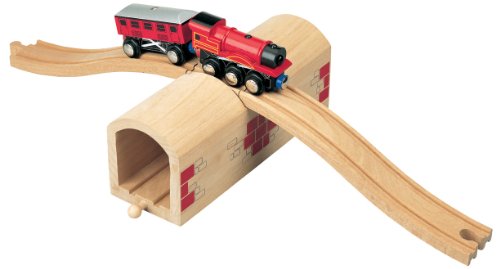 Toys For Play Wooden Railway over and under Tunnel