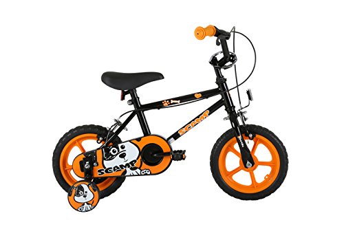 Sonic Scamp Kids' Kids Bike Black 1 speed mag style wheels fully enclosed chainguard and easy reach brakes