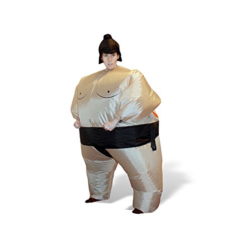 Giggle Beaver Inflatable Sumo Costume Wrestling Fat Suit Halloween Fancy Dress Blow Up Funny Novelty Cosplay