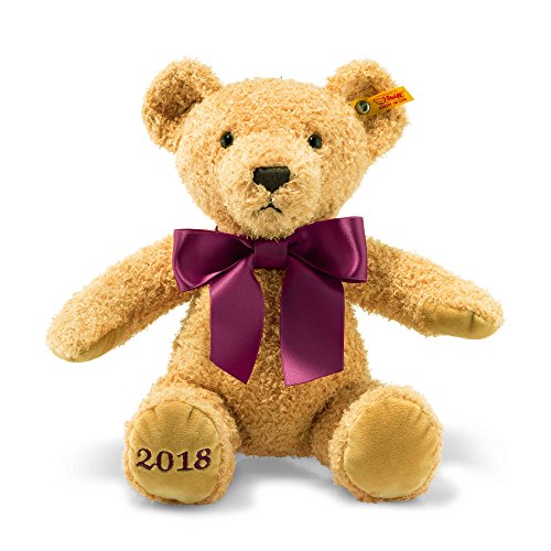 Steiff 113321 2018 Cosy Year Bear Toy, Golden Brown