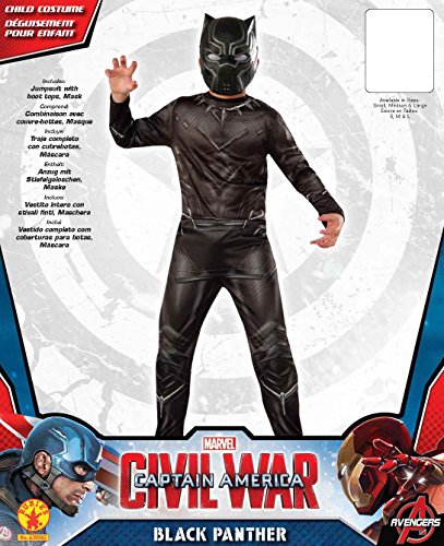 Black Panther Costume, Kids Civil War Outfit, Medium, Age 5