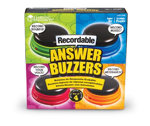 Learning Resources Recordable Answer Buzzers Set of 4
